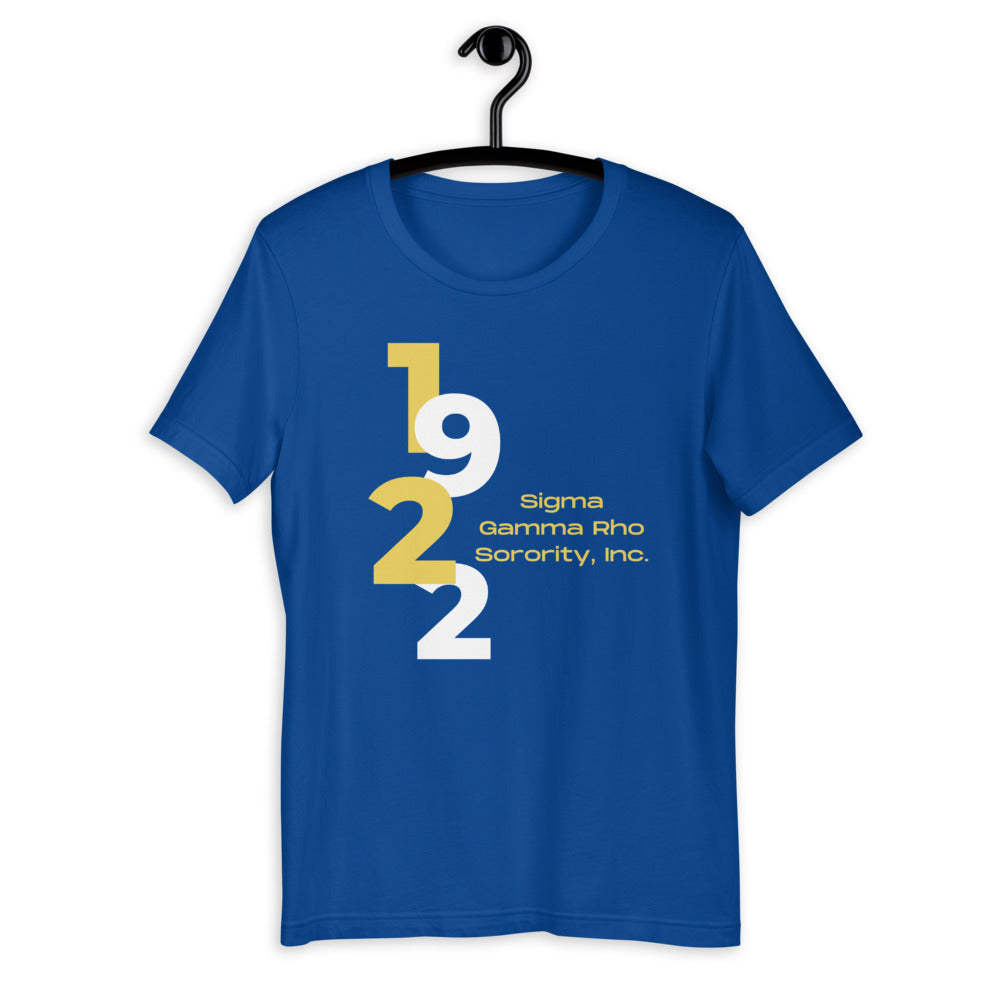 1922 Vertical Numbers Short-Sleeve T-Shirt