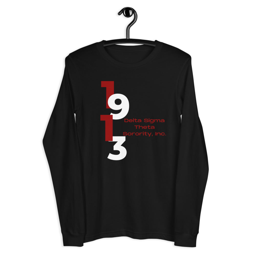 1913 Vertical Numbers Long Sleeve Tee